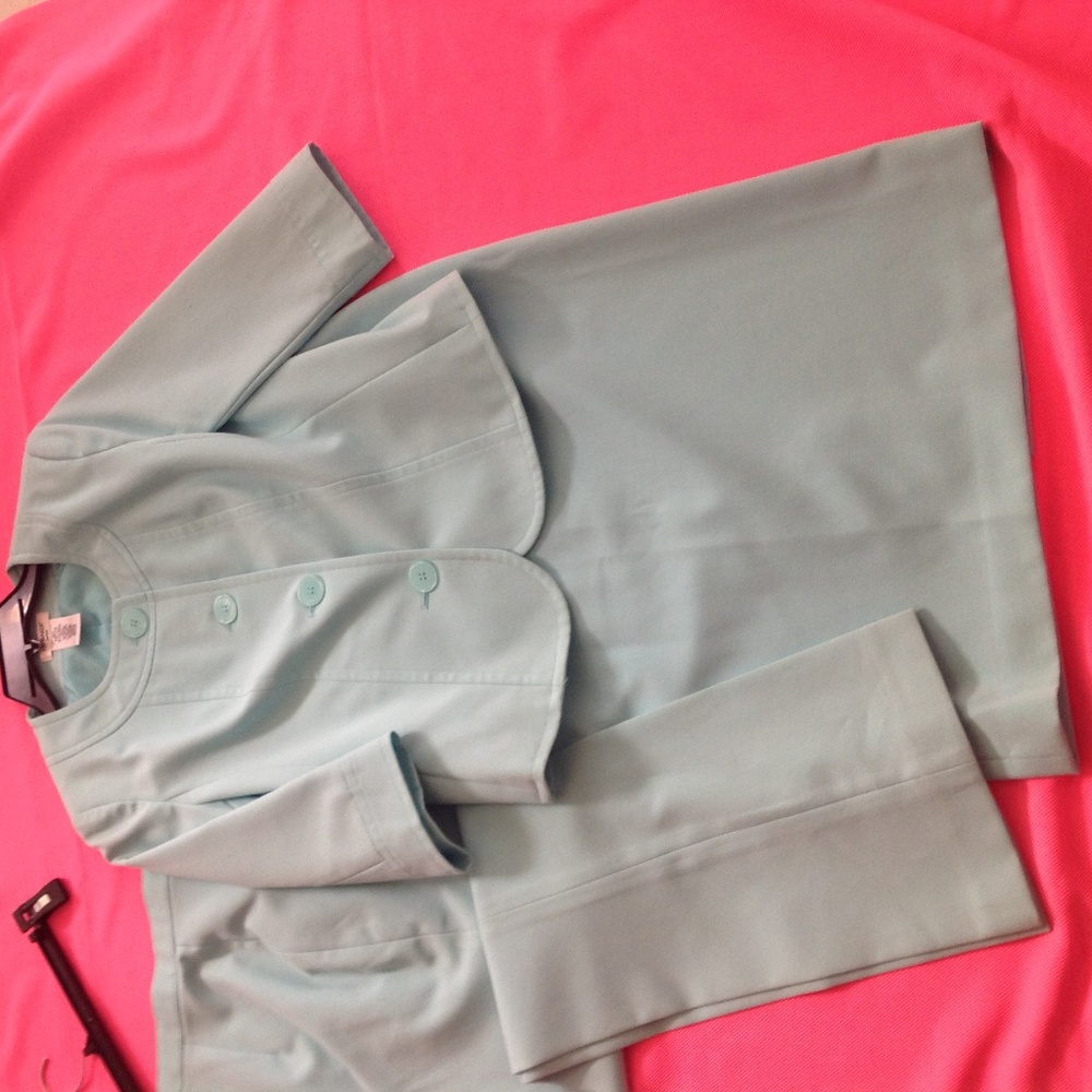 Powder Blue Skirt and Pant Suit